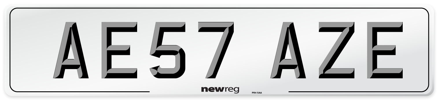 AE57 AZE Number Plate from New Reg